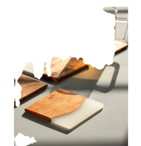 Wood Square <b>Coasters</b> with Epoxy Resin Edge Olive Wood <b>coaster</b> Custom High Quality Acacia Wood <b>and</b> Epoxy Resin <b>Coaster</b> <b>Set</b> - Product Image 1