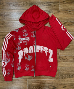 Sudadera con capucha de manga larga para hombre, estilo retro casual, gruesa, de algodón/spandex, con cremallera completa, forro polar de invierno, OEM, con logotipo personalizado - Product Image 1