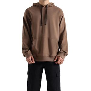 เสื้อกันหนาวมีฮู้ดของผู้ชายสีดำปักโลโก้ได้ตามต้องการผ้าฝ้ายหนาหนา400 GSM เสื้อฮู้ด - Product Image 1