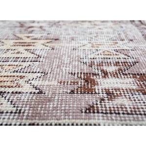 พรมขนสัตว์ถักมือลายเรขาคณิตสไตล์วินเทจ สีเบจและสีน้ำตาล สำหรับห้องนั่งเล่นหรือทางเดินในบ้าน ดีไซน์รูปทรงสี่เหลี่ยมผืนผ้าแบบนามธรรม รุ่น Pae-2228 - Product Image 3