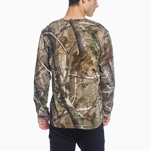 Wholesale 280Gsm Heavyweight 100% Cotton T-<b>Shirt</b> Hunting Wear Real Tree Jungle Print <b>Camping</b> Men's Tee <b>Shirts</b> - Product Image 4