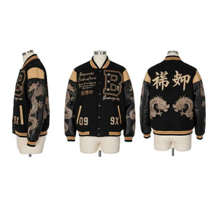 Chaqueta universitaria de cuero de lana pesada para hombre, bombardero universitario personalizado, estilo Letterman, logotipo bordado, prendas de vestir exteriores para venta al por mayor - Product Image 6