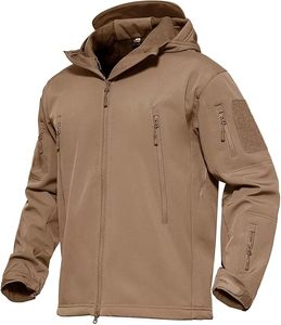 Veste d'hiver tactique doublée en polaire respirante pour hommes, manteau souple à 7 poches pour l'eau, moto, vêtements de course automobile - Product Image 1