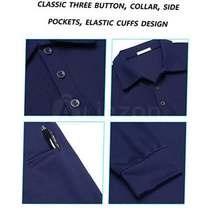 เสื้อโปโลแขนยาวสำหรับผู้ชาย, เสื้อโปโลแขนยาวใส่สบายขนาดต่างๆ - Product Image 5