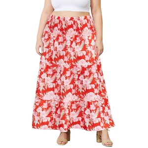 Falda Midi Tipo Lápiz de Viscosa Vintage, Talla Grande, Ligera y Fluida, Informal y Cómoda para Mujer, Verano - Product Image 3