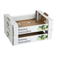 Sterk Golfkarton Fruit-En Groentebakken Goudfolie En Reliëfdruk Bedrukt Vochtabsorberend Verdwijnend Handvat