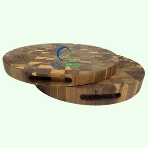 Planche à découper en bois de teck de haute qualité conçue sur mesure bloc à découper élégant logo personnalisé durable antibactérien écologique pour - Product Image 3