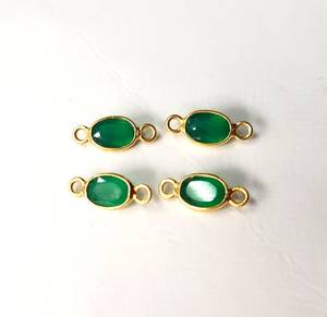 Ensemble de lunette de pierres précieuses émeraude pendentif ovale en argent sterling 925 avec connecteurs à double boucle cadeau de mariage certifié IGI - Product Image 5