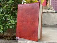 Diario de Cuero Rústico Vintage Personalizado con Borde Irregular, Sin Líneas, para Acuarelas, Libro de Regalo, Grimoire de Sombras, Reciclado, Antiguo, en Blanco