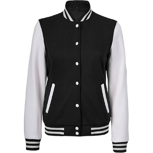 Veste universitaire noire et blanche, style classique Letterman contrasté, vêtements d'extérieur, vente en gros, prix bas, haute qualité - Product Image 1