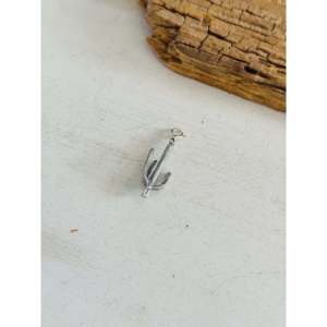 Breloques en argent sterling faites à la main Navajo en forme de saguaro, composants et accessoires de bijouterie - Product Image 2