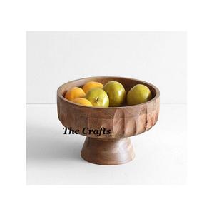 Cuenco para servir frutas de madera de forma redonda, cuenco de frutas de diseño clásico para uso doméstico en hoteles y restaurantes - Product Image 3