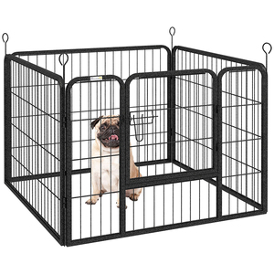 6 <strong>Large</strong> <strong>Dog</strong> Cage-Style <strong>Play</strong> <strong>Pen</strong> with Cozy Fleece Bed - Product Image 3