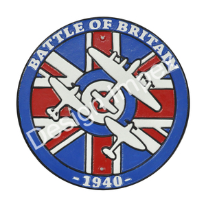 Panneau rond en fonte RAF, thème drapeau britannique, peint à la main, panneau mural décoratif Royal Force, personnalisable pour zone de cabine, fixation latérale - Product Image 3