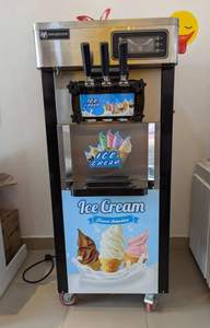 Máquina de helados comercial automática de sobremesa de 20-28L/h, 3 sabores, económica, para yogur y helado suave, en venta para EE. UU./EAU - Product Image 2