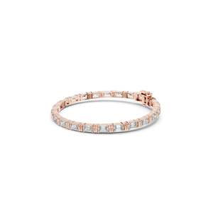 Bracelet tennis en diamant de laboratoire 8,96 CT, taille émeraude VVS-VS EF, or 18 carats, 14 carats, 10 carats et argent 925, or rose, or jaune, or blanc - Product Image 3
