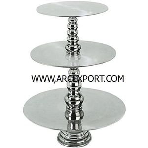 Soporte de Pastel Decorativo de Lujo Dorado de 3 Niveles, Soporte de Pastel Moderno de Metal, Suministros para Presentación de Pasteles para Bodas y Cumpleaños - Product Image 3