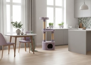 Rascador Amistar de alta calidad, modelo "Lilac Dreams", para gatos y gatitos de todas las razas y tamaños. - Product Image 6