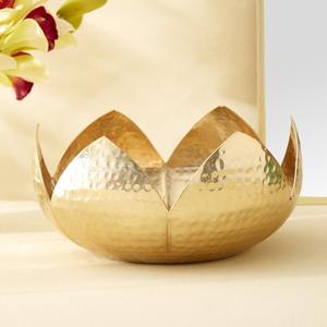 Hammered Decorative <b>Metal</b> <b>Bowl</b> for Stylish Home Decor - Product Image 2