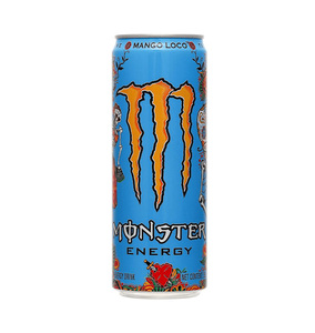 Venta al por mayor de bebida energética Monster Mango Loco enlatada, 24x500ml, 160mg de cafeína por lata, mezcla celestial de jugo exótico - Product Image 1