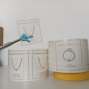 Etiquetas Impresas en BOPP Transparentes y Duraderas, Hojas de Etiquetas Adhesivas para Embalaje, Resistentes al Agua y al Aceite, Etiquetas de Vinilo para <span class=keywords><strong>Botellas</strong></span> de Cosméticos, Diseño Personalizado - Product Image 1