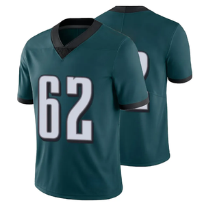 Uniforme de Rugby de talla grande cosido bordado de alta calidad, uniforme de Jersey de fútbol americano transpirable verde - Product Image 5