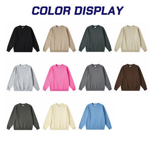 Sudadera de Cuello Redondo de Felpa para Hombre, Estilo Urbano, Hombros Caídos, 330 Gramos de Algodón, Talla Grande, Alta Calidad, Venta al por Mayor - Product Image 3