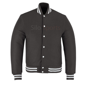 2025 OEM Best Trending Green Wool High Street Varsity Letterman <b>Jacket</b> <b>White</b> Trim for <b>Men</b> Fashionable Winter Wholesale Price - Product Image 3