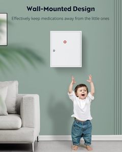 Armoire de premiers secours en métal robuste fixée au mur avec serrure pour la maison, le bureau, l'école et l'utilisation industrielle - Product Image 4