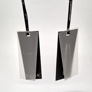 Étiquette de balançoire transparente transparente papier à beurre Logo en relief étiquette volante sérigraphie code à barres vêtement prix billet pour vêtements de mode - Product Image 2