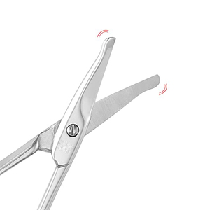 Ciseaux de manucure professionnels de haute qualité en acier inoxydable japonais, lame incurvée, manche en céramique, coupe-poils pour sourcils et nez - Product Image 3