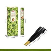 Varillas de incienso de pachulí HEM 120 varillas (6 paquetes de 20) Agarbatti aromático hecho a mano para Pooja, meditación y fragancia para el hogar