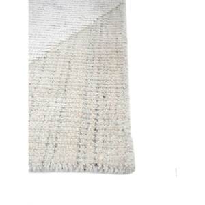 Tapis géométrique rectangulaire en laine, bambou, soie, jute, coton biologique et viscose, tissé à la main, couleur ivoire, pour la maison, couloir, HBW-1016 - Product Image 4