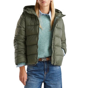 Blouson matelassé à col montant zippé et à capuche, entièrement personnalisé, en tissu polyester respirant, imperméable et réversible, fabriqué récemment - Product Image 6