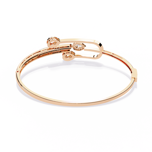 Magnifique bracelet et jonc en or 18 carats avec diamants de laboratoire, accessoire de bijouterie luxueux - Product Image 6