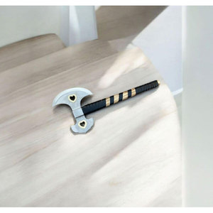 Hache de cerf de montagne à collectionner faite à la main en carbone forgé hache de camp avec trou en forme de coeur - Product Image 6