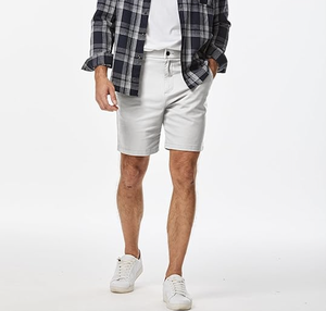 Shorts chino pour homme, coupe classique, été, extensible, taille en coton sergé, décontracté, logo personnalisé, vente en gros, directement de l'usine - Product Image 6