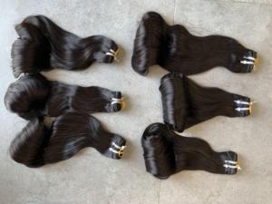 Extensions de cheveux humains vierges Remy de couleur naturelle vietnamienne, en rouleau, longueur rebondissante, trame simple ou double, fabriquées à la machine - Product Image 4