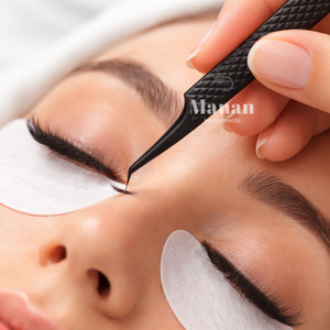 MANAN INSTRUMENTS Pince à épiler professionnelle de haute qualité, durable, noire, à pointe incurvée et lisse, pour extensions de cils, en acier inoxydable de précision - Product Image 4