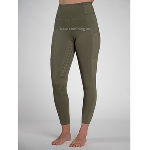 Culotte d'équitation imprimée en silicone personnalisée OEM Leggings de cheval Vêtements équestres tendance Collants d'équitation personnalisés avec poches pour téléphone - Product Image 1