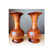 Vas Lantai Bulat Art Deco Buatan Tangan dari Bambu & Kayu Alami Ramah Lingkungan Premium Dekorasi Pernikahan Ukuran Dapat Disesuaikan Buatan India