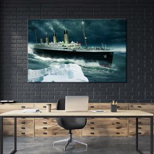 Élégante décoration murale côtière Titanic - Grande toile imprimée, 1P : Prête à accrocher - Product Image 1