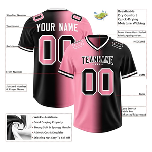 Uniforme deportivo de fútbol americano personalizable para hombre, camiseta transpirable con nombre y número de equipo impresos - Product Image 3