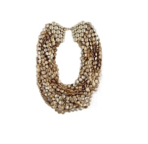Collar de cuentas de cristal para mujer, cuentas redondas sueltas de cristal para fabricación de joyas, collar de moda para mujer - Product Image 1