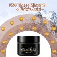 Résine de Shilajit de l'Himalaya OEM avec acide fulvique et plus de 85 oligo-éléments pour l'énergie, résine de Shilajit disponible dans un emballage de 50 grammes