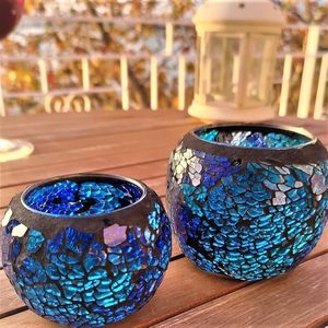 AALIYAN IMPEX Mosaic <b>Tealight</b> Votive Holder Decorated Candle Holder for Home and Wedding Christmas Decor Low Price - Product Image 4