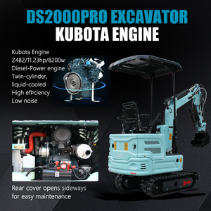 Mini-excavatrice compacte DS2000Pro 1400 kg, pelle hydraulique avec moteur diesel Kubota - Product Image 5