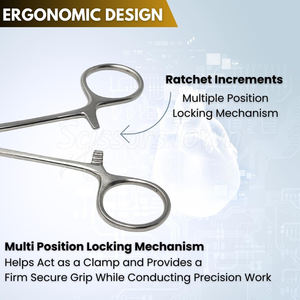 Pinzas de toalla profesionales Abrazadera de bloqueo Médica Quirúrgica de acero inoxidable para aplicaciones hospitalarias y clínicas - Product Image 3
