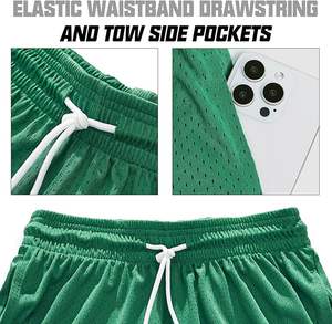 Pantalones cortos de malla de gimnasio atléticos para hombres de bajo precio - Product Image 3