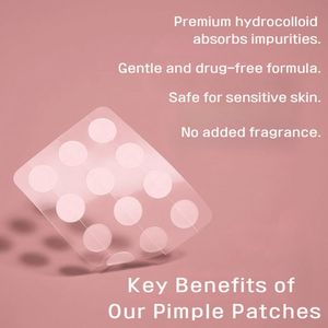 Parches para el Acné PimplePatch, Tratamiento Orgánico con Hidrocoloide, Puntos Curativos Hipoalergénicos, Parche Facial Invisible - Product Image 5